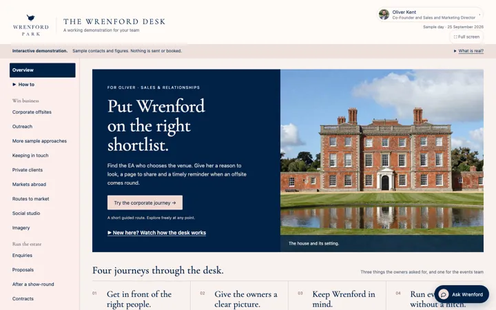 The Wrenford desk, a working demonstration