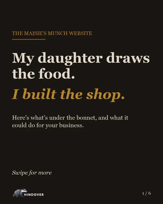 My daughter draws the food. I built the shop.